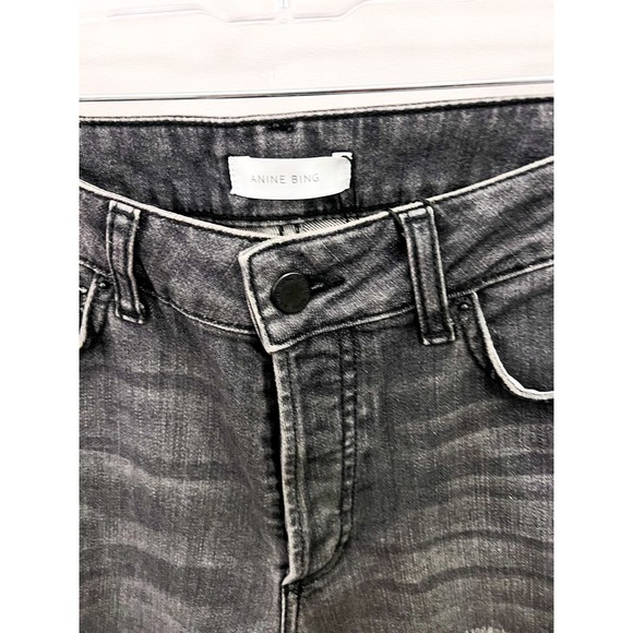 Anine Bing Kara Slim High Rise Jeans Size 26 NWT Grey - Picture 2 of 9